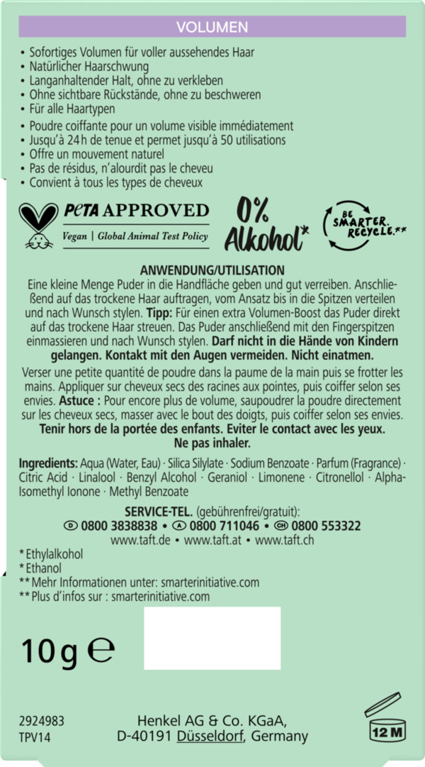 Bild 2 von Taft Volumen Puder