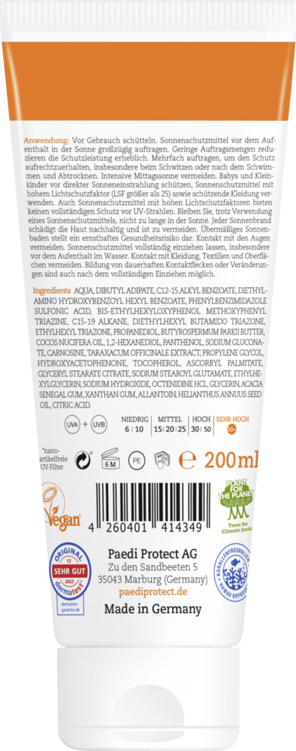 Bild 2 von PAEDIPROTECT Familiensonnencreme LSF 50+