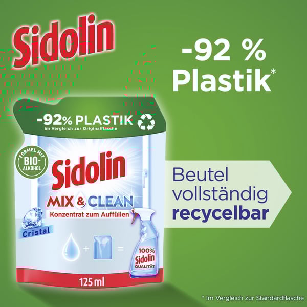 Bild 3 von Sidolin Streifenfrei Mix & Clean Cristal Nachfüllbeutel