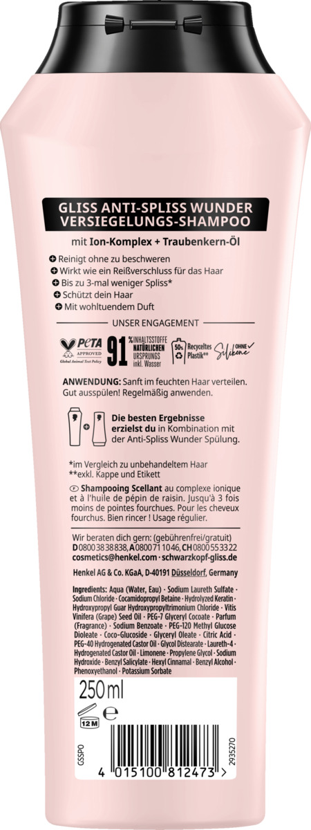 Bild 2 von Gliss Anti-Spliss Wunder Shampoo