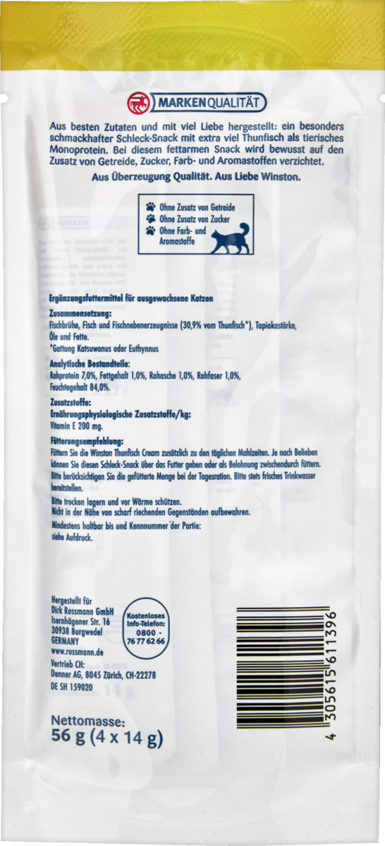 Bild 2 von Winston Schleck-Snack Thunfisch Cream 2.66 EUR/100 g