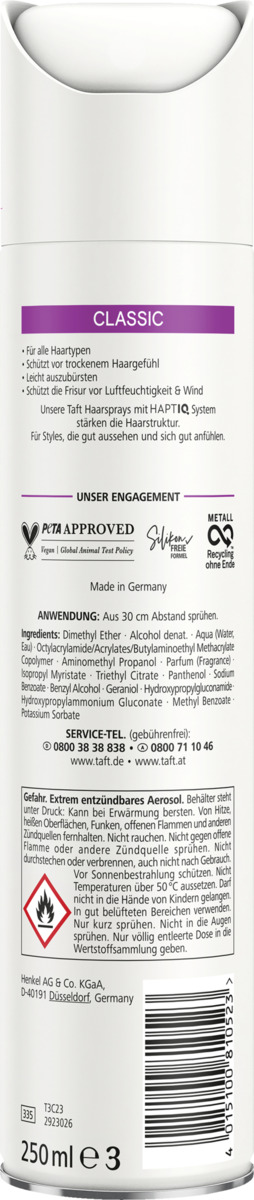 Bild 2 von Taft Haarspray Classic Halt & Schutz