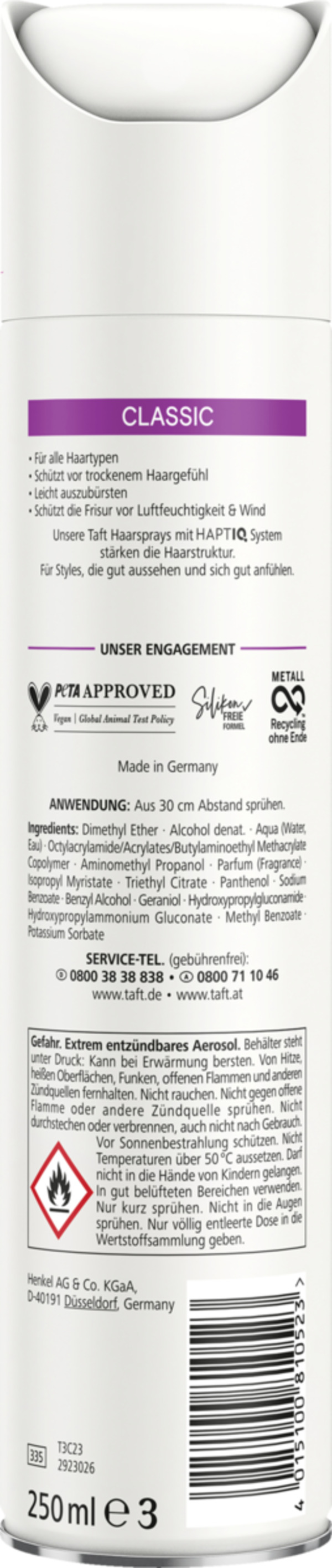 Bild 2 von Taft Haarspray Classic Halt & Schutz