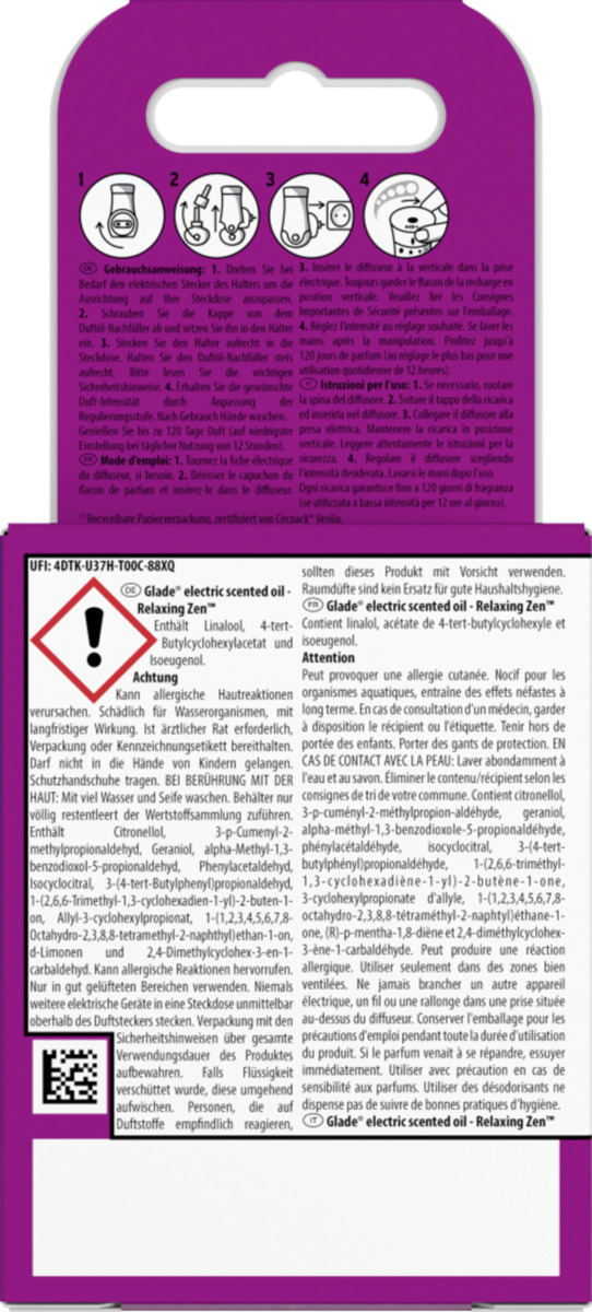 Bild 2 von Glade Electric Scented Oil Duftstecker Nachfüller Relaxing Zen
