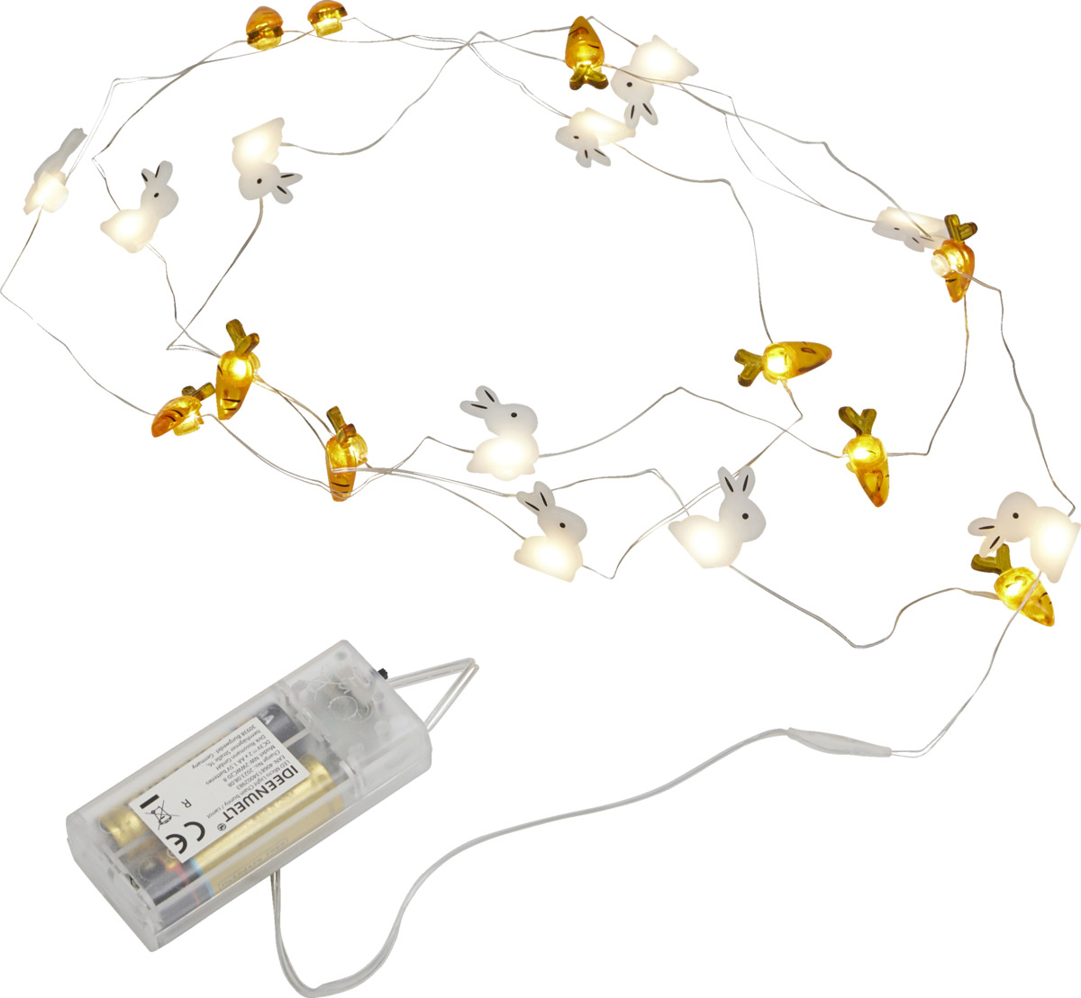 Bild 1 von IDEENWELT Micro-LED-Drahtlichterkette Hase/Karotte