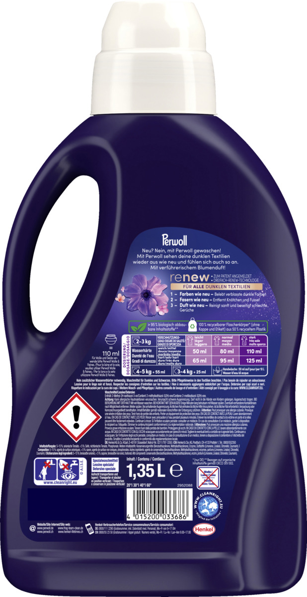 Bild 2 von Perwoll Renew Black Flüssigwaschmittel Blütenmeer 27 WL