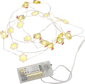 IDEENWELT Micro-LED-Drahtlichterkette Küken/Blume