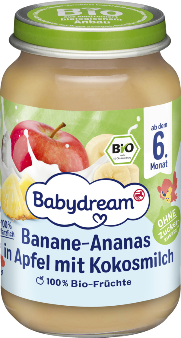 Bild 1 von Babydream Bio Banane-Ananas in Apfel mit Kokosmilch