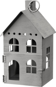 BOLTZE Laterne, Haus, grau (20 cm)