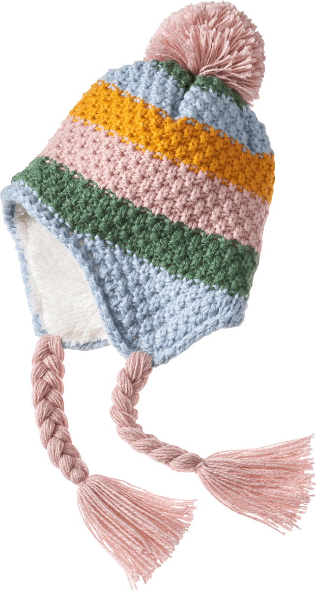 Bild 1 von PUSBLU Mütze mit Bommel, bunt, Gr. 50/51