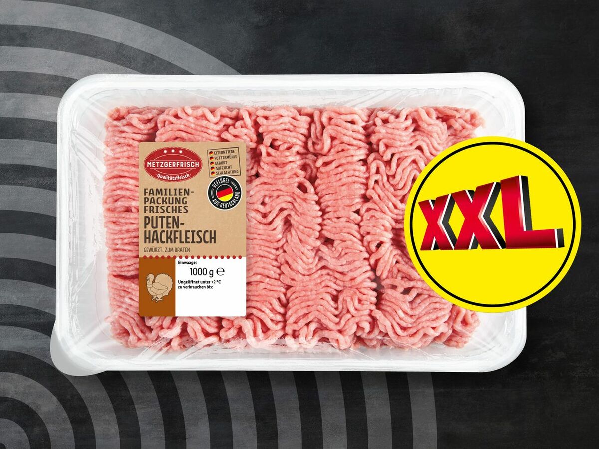 Bild 1 von Metzgerfrisch Frisches Putenhackfleisch XXL, 
         1 kg