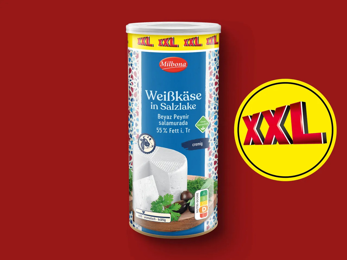 Bild 1 von Milbona Weißkäse in Salzlake XXL, 
         1,2 kg