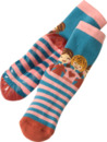 Bild 1 von PUSBLU Stoppersocken mit Freundinnen-Motiv, rosa & blau, Gr. 29/30