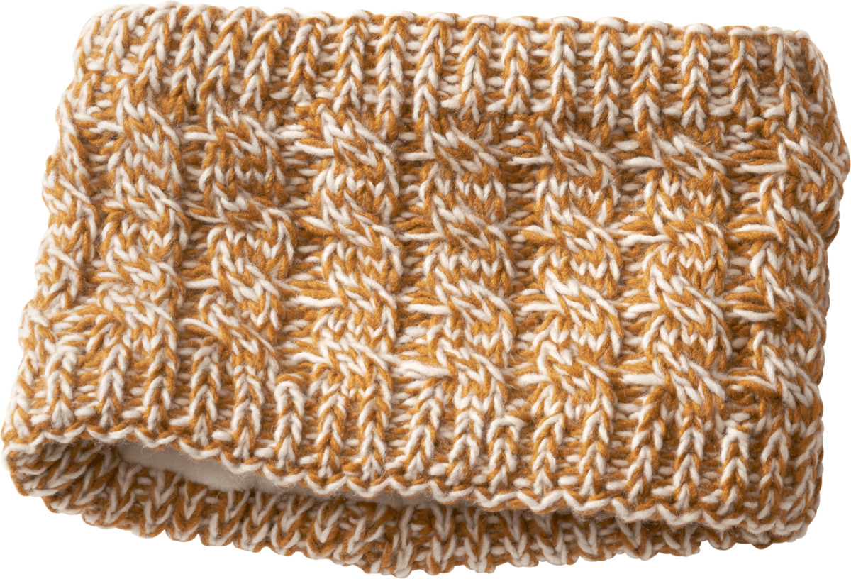 Bild 1 von PUSBLU Loop Schal aus Strick, gelb & weiß