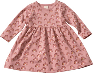 ALANA Kleid Pro Climate mit Regenbogen-Muster, rosa, Gr. 80