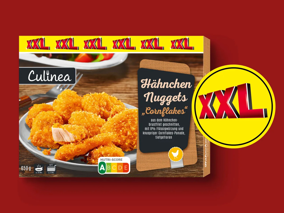 Bild 1 von Culinea Hähnchen Nuggets XXL, 
         650/600 g