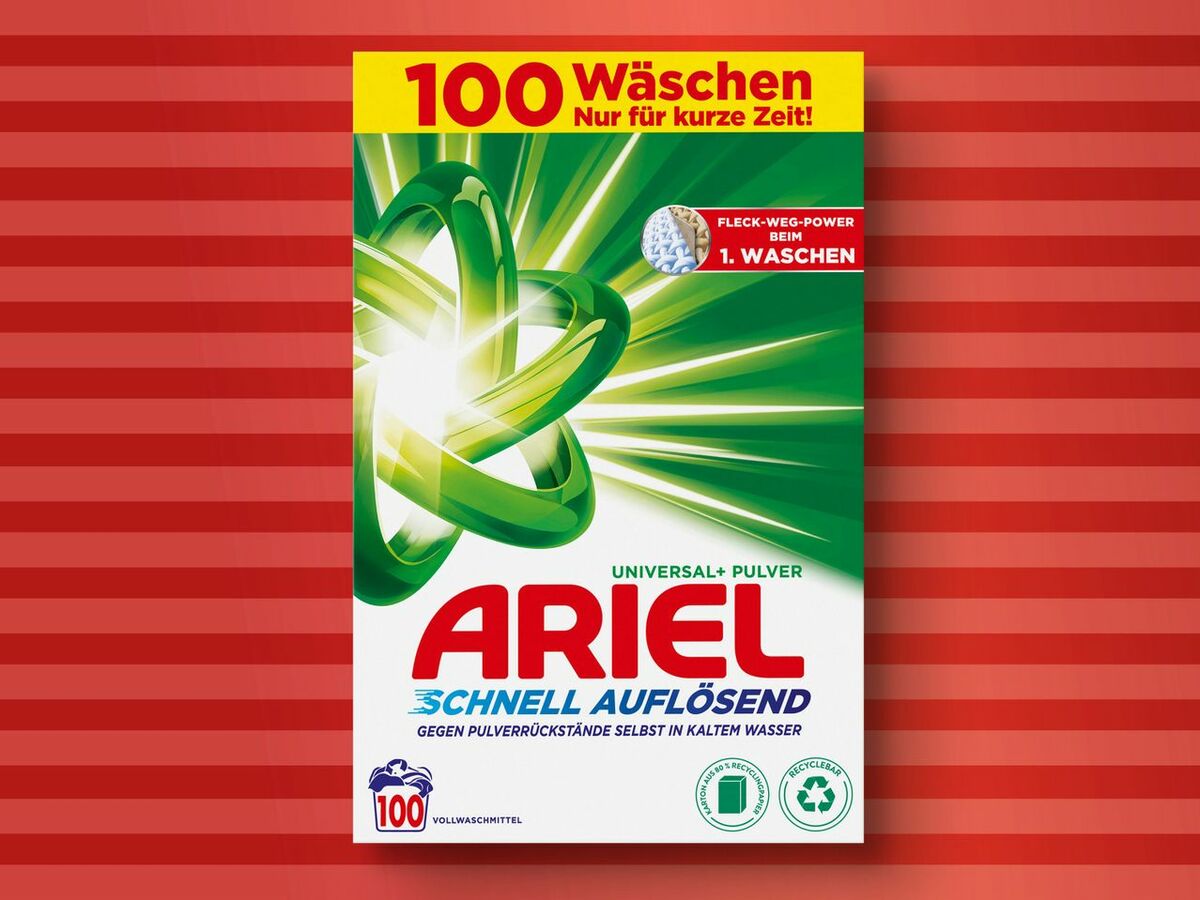 Bild 1 von Ariel Waschmittel 100/76/68 Wäschen, 
         6 kg/5 l/76/68 Stück