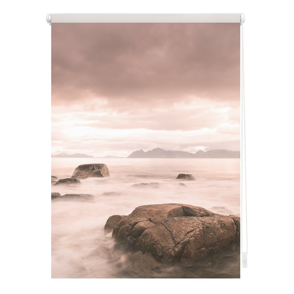 Bild 1 von Lichtblick Rollo Klemmfix, ohne Bohren, Verdunkelung, Stone - Grau Rot