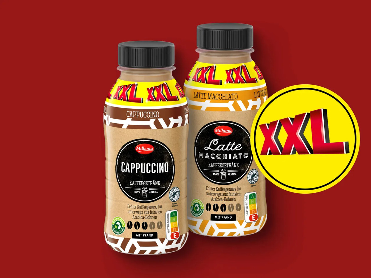 Bild 1 von Milbona Kaffeegetränk XXL, 
         380 ml zzgl. -.25 Pfand