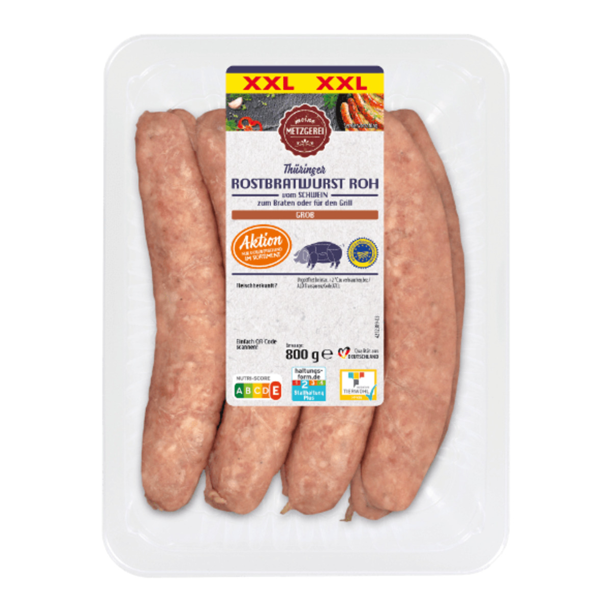 Bio Original Thüringer Rostbratwurst Gebrüht Von Edeka MEINE METZGEREI Original Thüringer Rostbratwurst XXL 800g von ALDI Nord