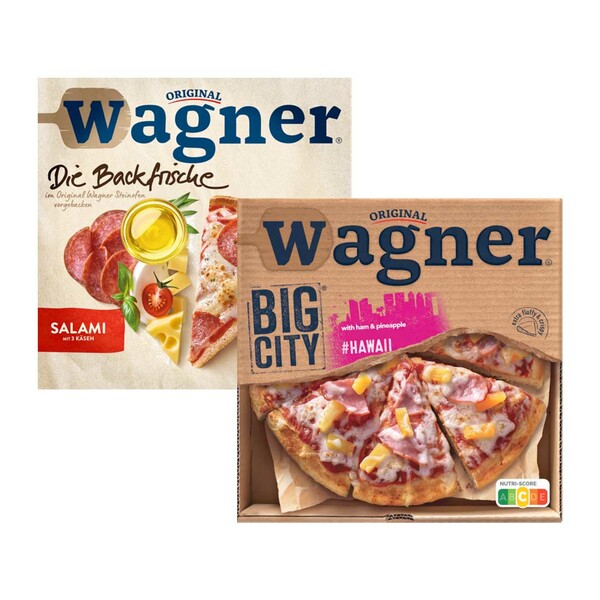 Bild 1 von ORIGINAL WAGNER  DIE BACKFRISCHE,  BIG CITY PIZZA oder PICCOLINIS versch. Sorten, tiefgefroren,  je 435-g-Pckg.,  Niedrigster Gesamtpreis der letzten 30 Tage: 3,79 €