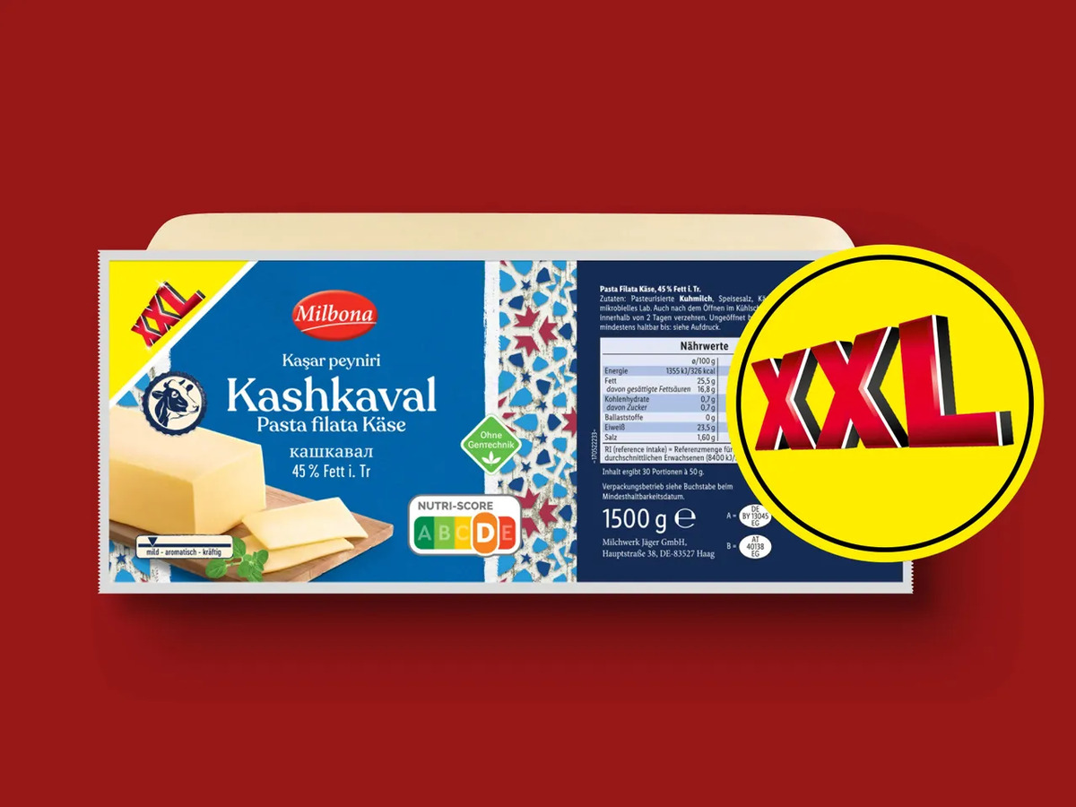 Bild 1 von Milbona Kashkaval XXL, 
         1,5 kg