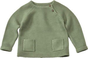 PUSBLU Pullover aus Strick mit Taschen, grün, Gr. 92