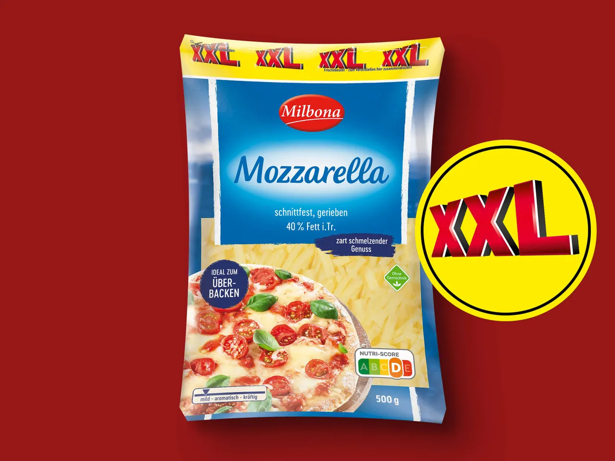 Bild 1 von Milbona Mozzarella gerieben XXL, 
         500 g