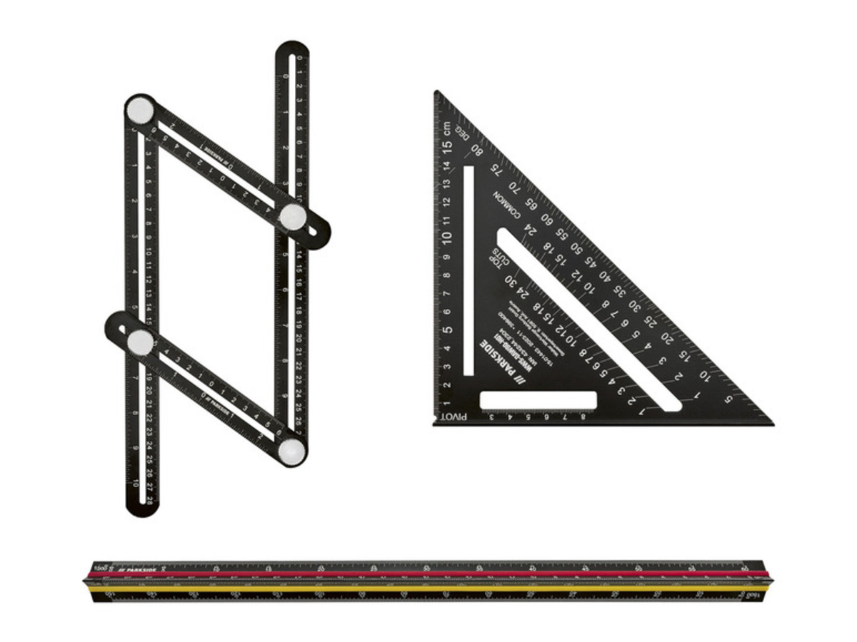 Bild 1 von PARKSIDE® Winkelschablone / Dreikantlineal / Dreieck