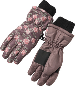 PUSBLU Handschuhe mit Rosen-Muster, grau, Gr. 4