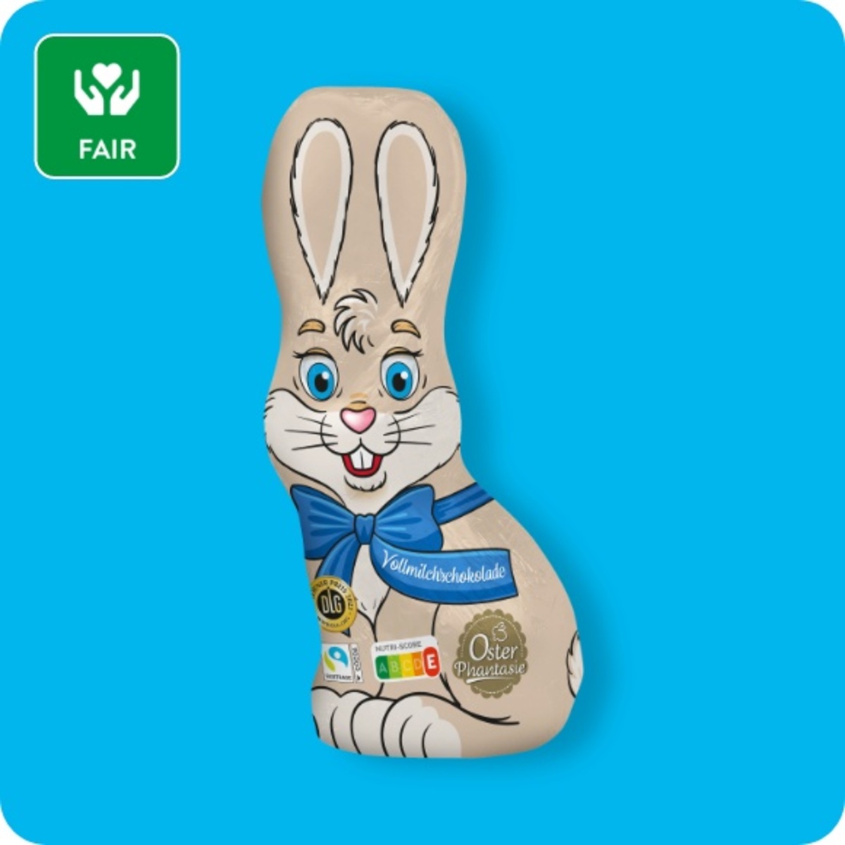 Bild 1 von OSTERPHANTASIE Osterhase, Figur aus Vollmilchschokolade ohne Schokolinsen