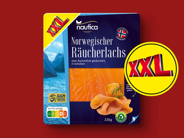 Bild 1 von Nautica Norwegischer Räucherlachs XXL, 
         220 g