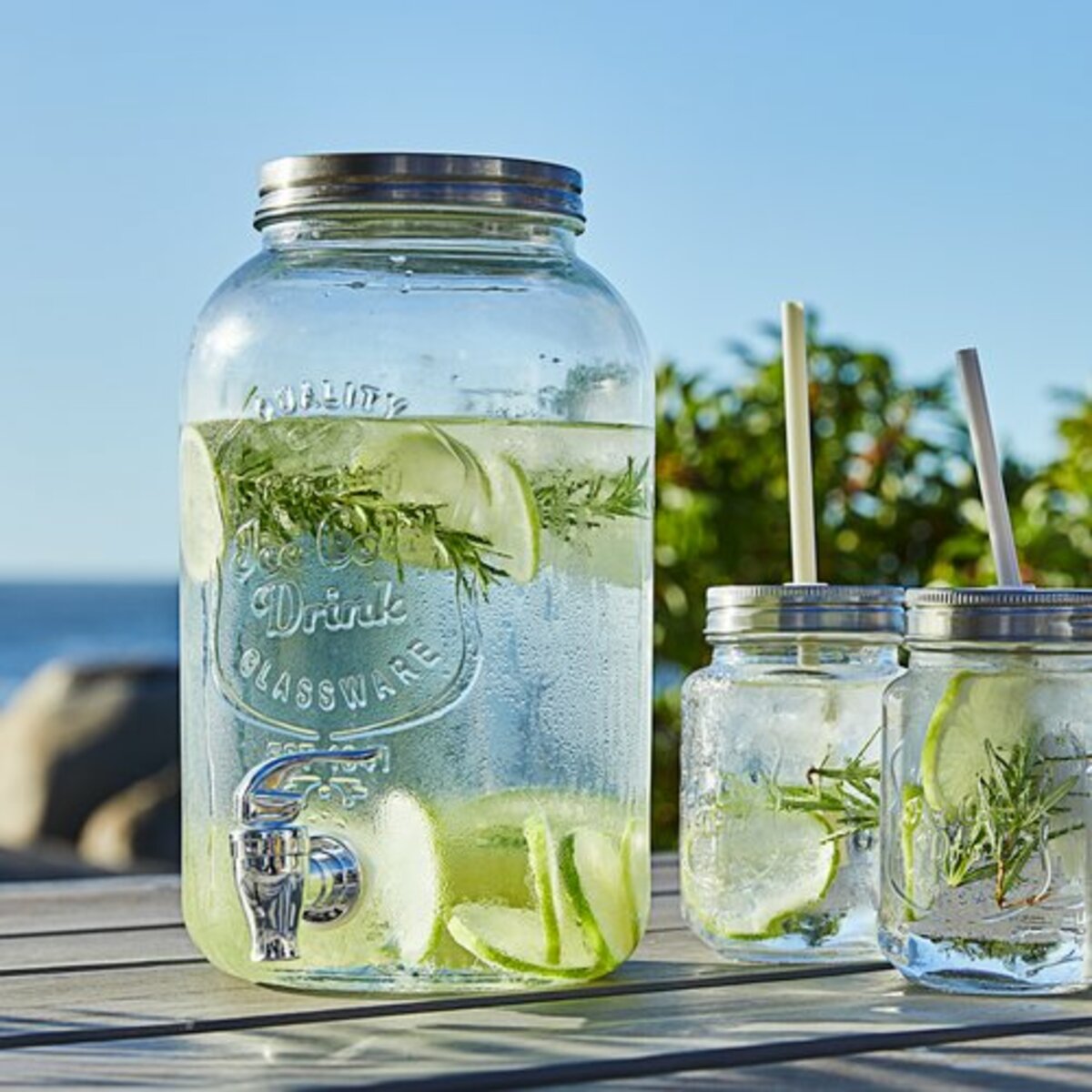 Bild 3 von Getränkespender m/Hahn LEMONADE 3,5 L Glas