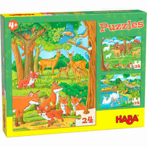 Puzzles Tierfamilien HABA 305468 Bunt