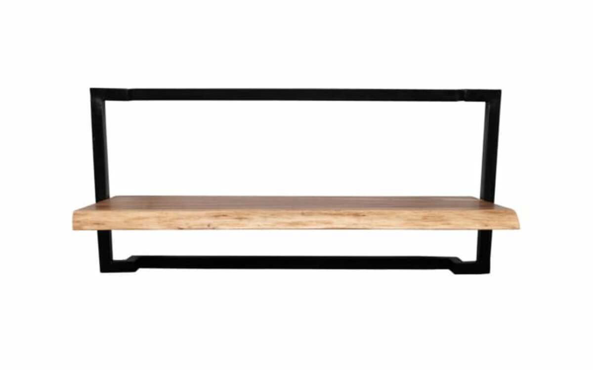 Bild 3 von Regal Angola 6, Akazie Massivholz/schwarz, 100 x 30 cm