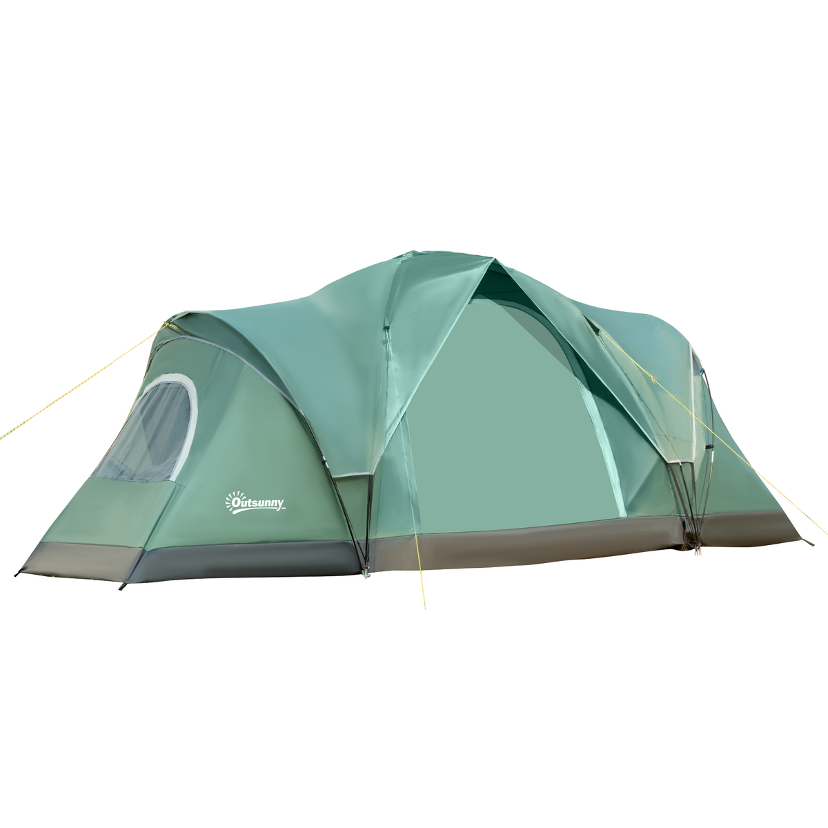 Bild 1 von Outsunny Zelt für 5-6 Personen, Campingzelt mit Heringen, Tunnelzelt, Kuppelzelt, Polyester, Armeegrün + Schwarz, 4,55 x 2,3 x 1,8 m