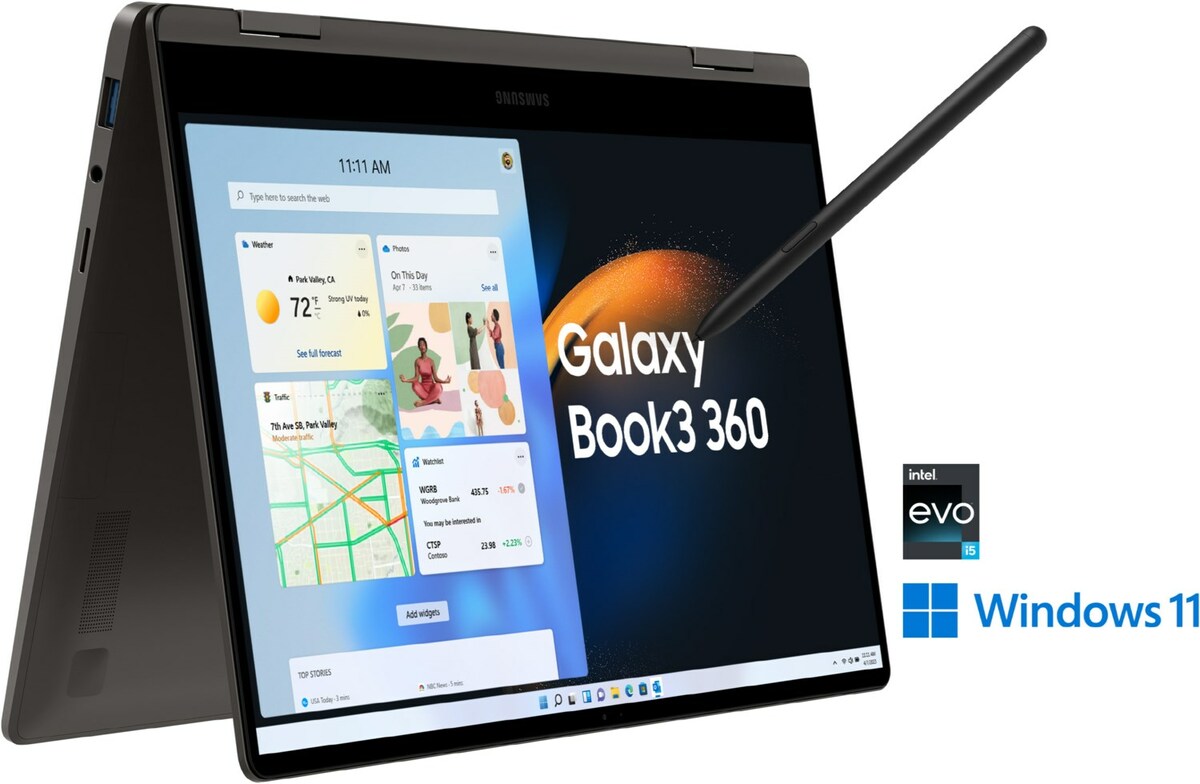 Bild 1 von Galaxy Book3 360 (NP730QFG-KA1DE) 33,78 cm (13,3") 2 in 1 Convertible-Notebook graphite