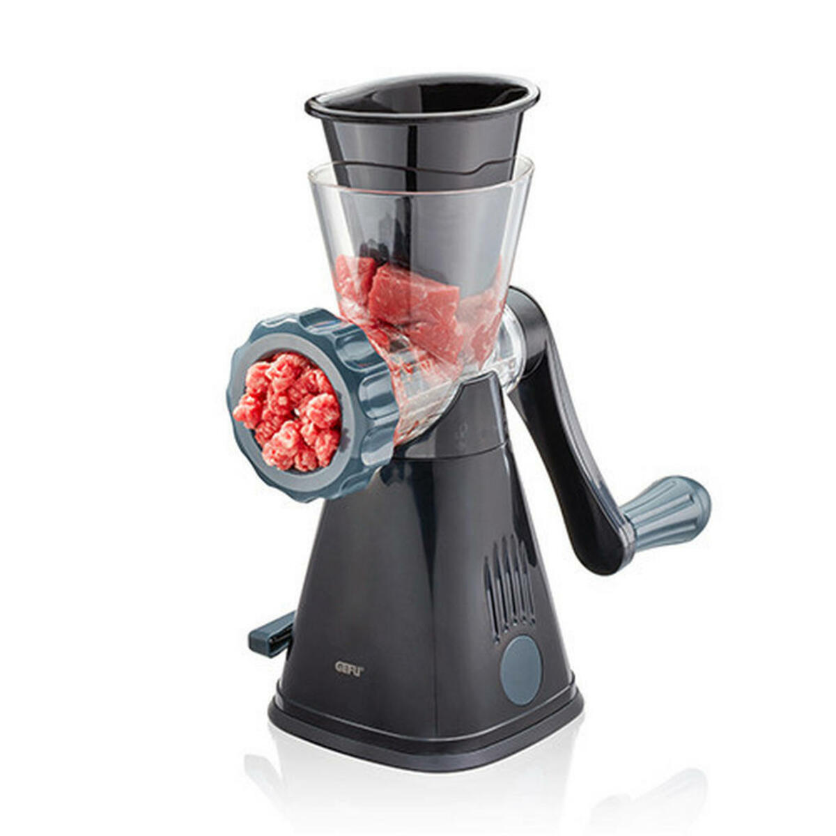 Bild 1 von Gefu Fleischwolf, Anthrazit, Schwarz, Metall, Kunststoff, 12x24.5x20 cm, Kochen, Küchenhelfer, Sonstige Küchenhelfer
