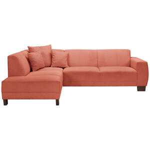 Max Winzer Ecksofa, Orange, Textil, Buche, 4-Sitzer, Ottomane links, L-Form, 214x76x188 cm, Goldenes M, Made in Europe, Rücken echt, Wohnzimmer, Sofas & Couches, Wohnlandschaften, Ecksofas