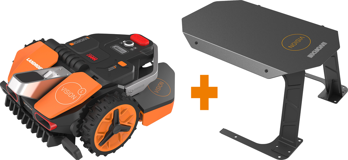 Bild 1 von Worx Mähroboter Vision L1300 22 cm Schnittbreite inkl. Akku und Garage