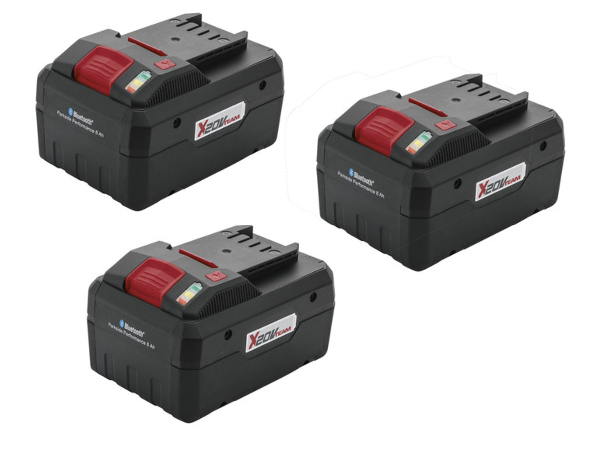 Bild 1 von PARKSIDE PERFORMANCE® 20 V Smart Akku »PAPS 208 A1«, 8 Ah, über PARKSIDE App steuerbar, 3er Set