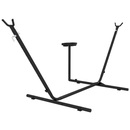 Bild 1 von Outsunny Hängemattengestell, Hängemattenständer mit seitlicher Ablage, Ständer für Hängematte, bis 150 kg Belastbar, Stahl, Schwarz, 285 x 125 x 110 cm