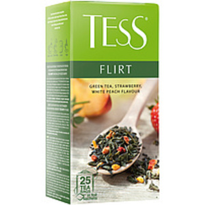 Grüner Tee "TESS Flirt" aromatisiert- Erdbeere und Pfirsich ...
