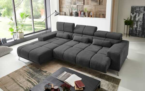 Bild 2 von Puris - Wohnlandschaft Speed, anthrazit, Ottomane links, inkl. Funktionen