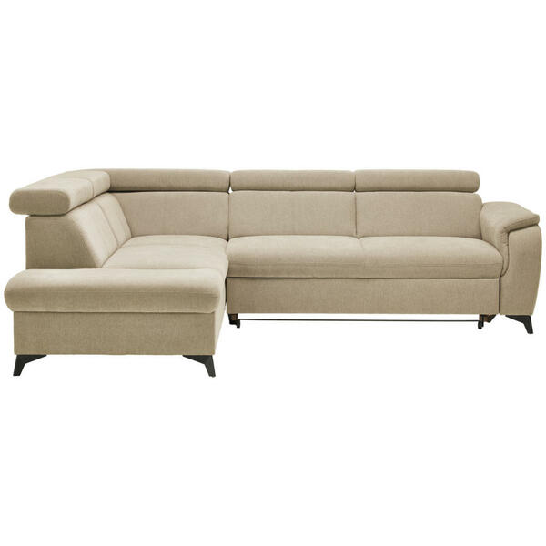 Bild 1 von Stylife Ecksofa Prag, Natur, Textil, 5-Sitzer, Ottomane links, L-Form, 260x203 cm, Stoffauswahl, seitenverkehrt erhältlich, Hocker erhältlich, Wohnzimmer, Sofas & Couches, Wohnlandschaften, Ecksofa