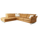 Bild 1 von Hukla Ecksofa Valdera, Orange, Leder, Echtleder, Semi-Anilinleder, 4-Sitzer, Ottomane links, Eckteil, L-Form, 292x258 cm, Goldenes M, Typenauswahl, Fußauswahl, Lederauswahl, Stoffauswahl, Sitzqualit