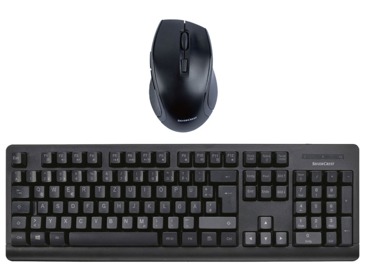 Bild 1 von SILVERCREST® Funkmaus, 6 Tasten, + Tastatur, kabellos, mit USB-Nano-Empfänger