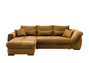 Wohnlandschaft Frederico Goldfarben Cord, Goldfarben