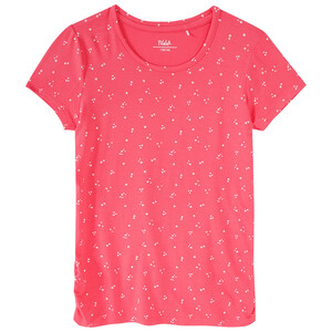 Mädchen T-Shirt mit Blumen-Print allover PINK