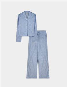 Damen Pyjama Set aus Shirt und Hose - Baumwolle